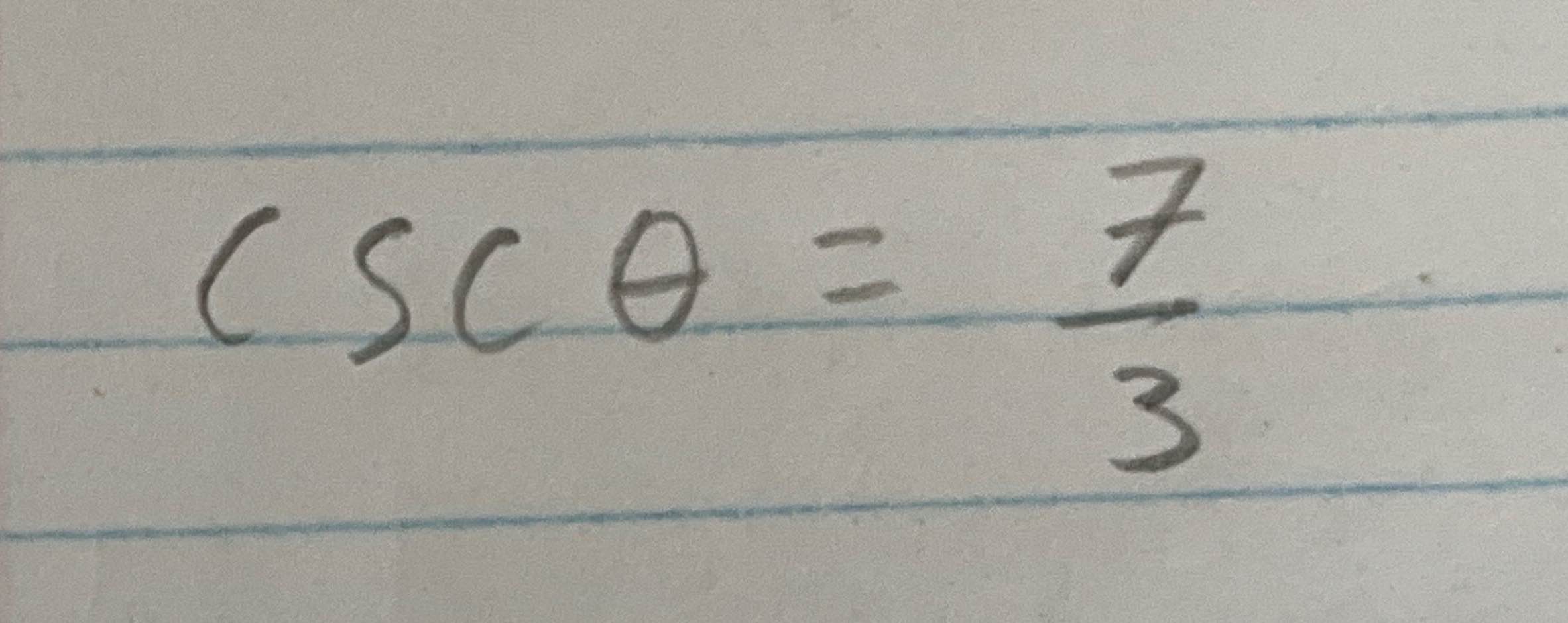 Solved cscθ=73 | Chegg.com