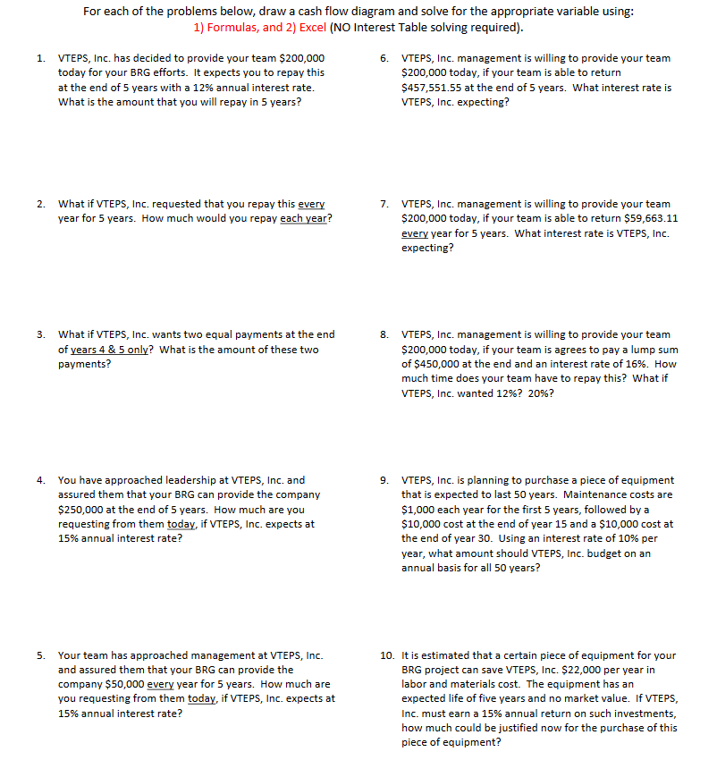 solved-for-each-of-the-problems-below-draw-a-cash-flow-chegg