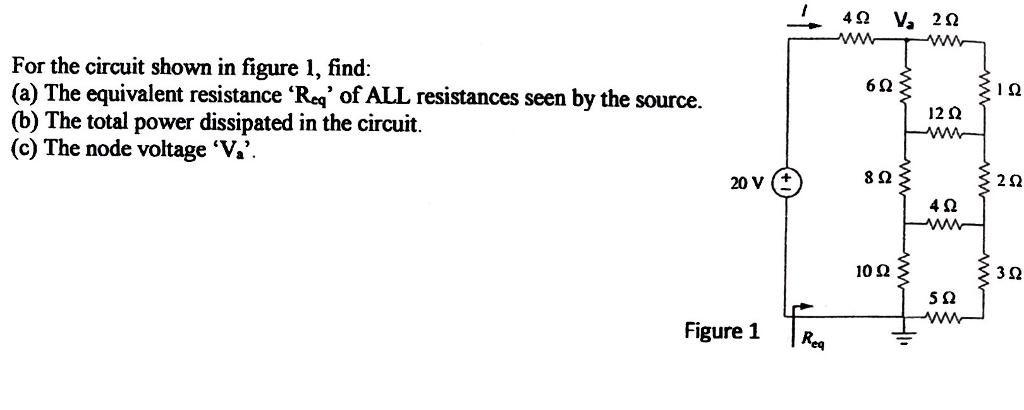 Solved For the circuit shown in figure 1, find: (a) The | Chegg.com