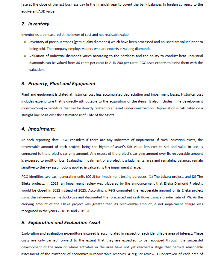 Annexure 2 Calculation of materiality Planning | Chegg.com