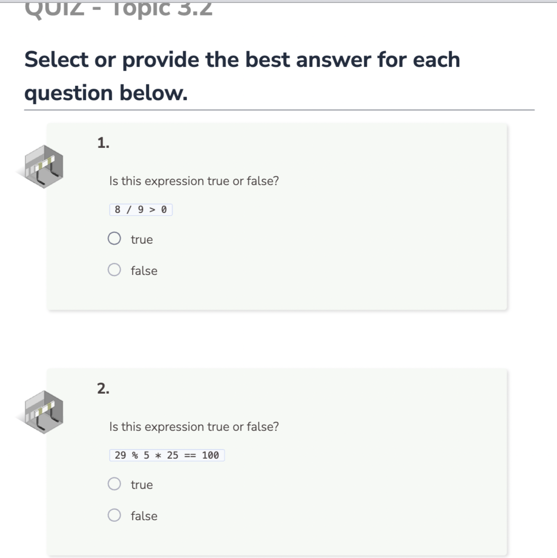Solved Select or provide the best answer for each question | Chegg.com