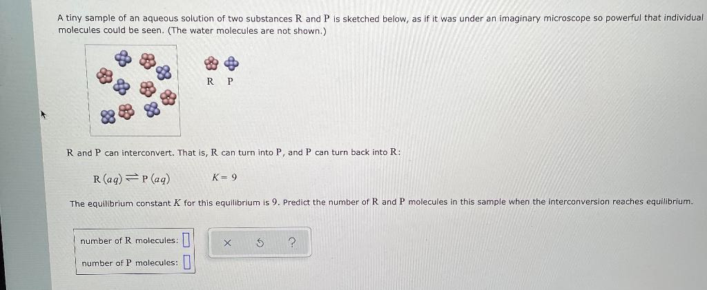 Solved A tiny sample of an aqueous solution of two | Chegg.com