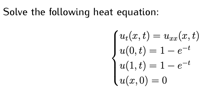Solved Solve the following heat | Chegg.com