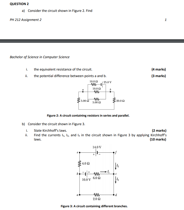 Solved 2 Consider The Circuit Shown In Figure 2 Below Chegg Com