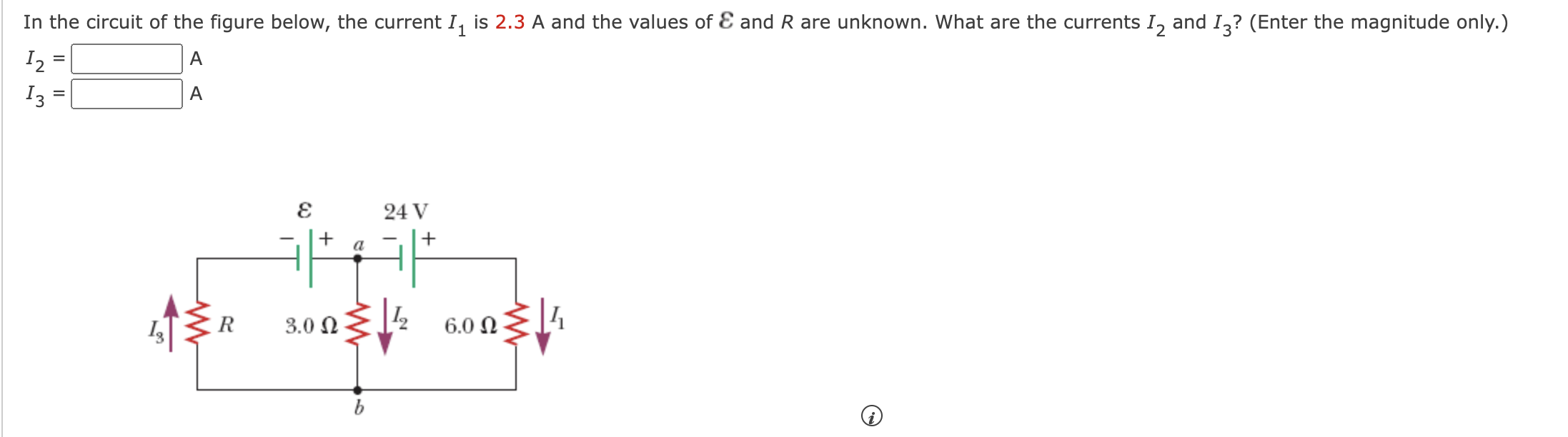 Solved 1 In the circuit of the figure below, the current I, | Chegg.com