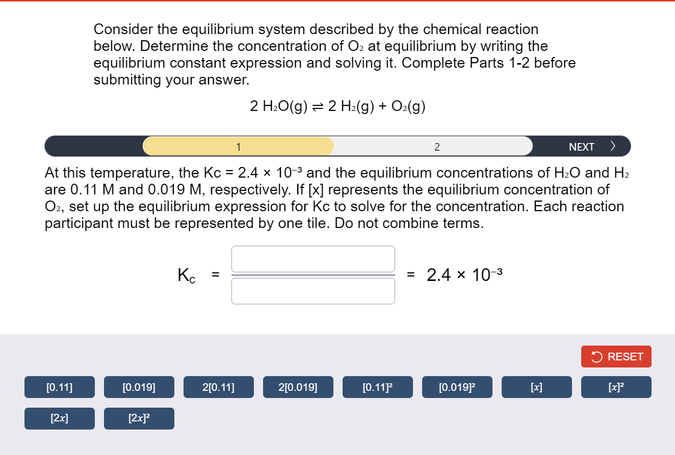 Solved Consider the equilibrium system described by the | Chegg.com