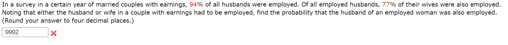 Solved In a survey in a certain year of married couples with | Chegg.com