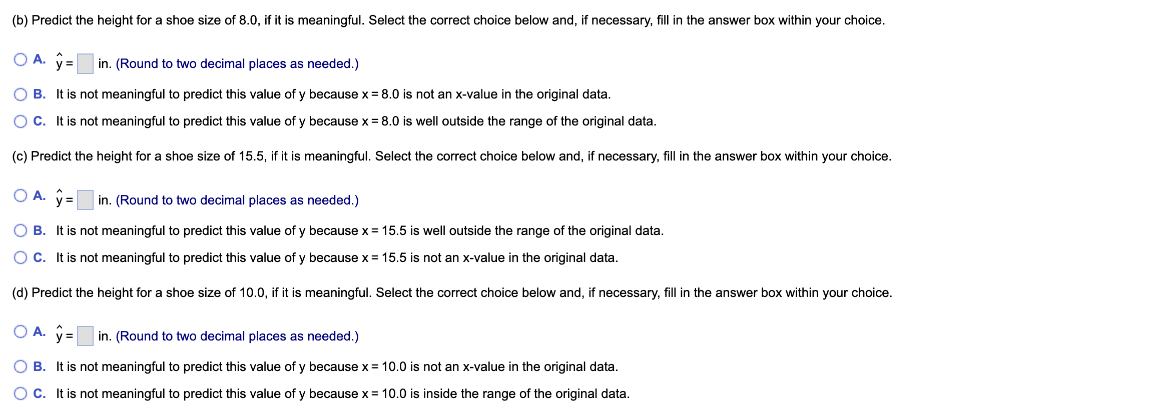 solved-use-the-regression-equation-to-predict-the-value-of-y-chegg