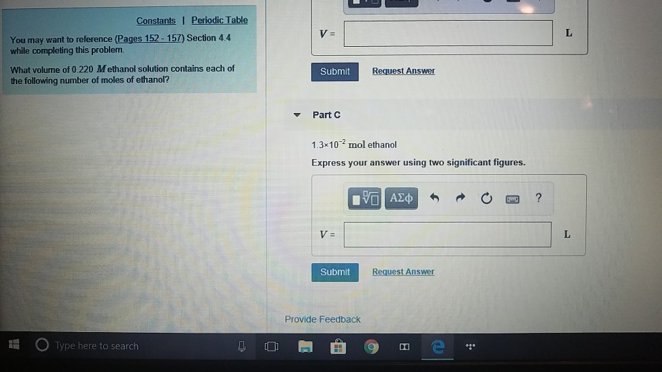 Solved 0.47 mol ethanol onstants I Periodic Table Express | Chegg.com