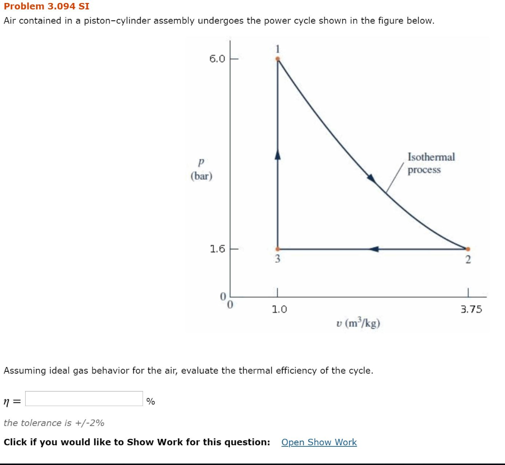 Solved Air contained in a pistoncylinder assembly undergoes
