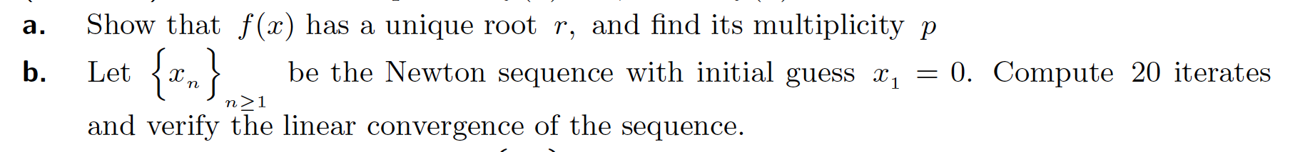 Solved Numerical analysis. Only need Matlab code for part b) | Chegg.com