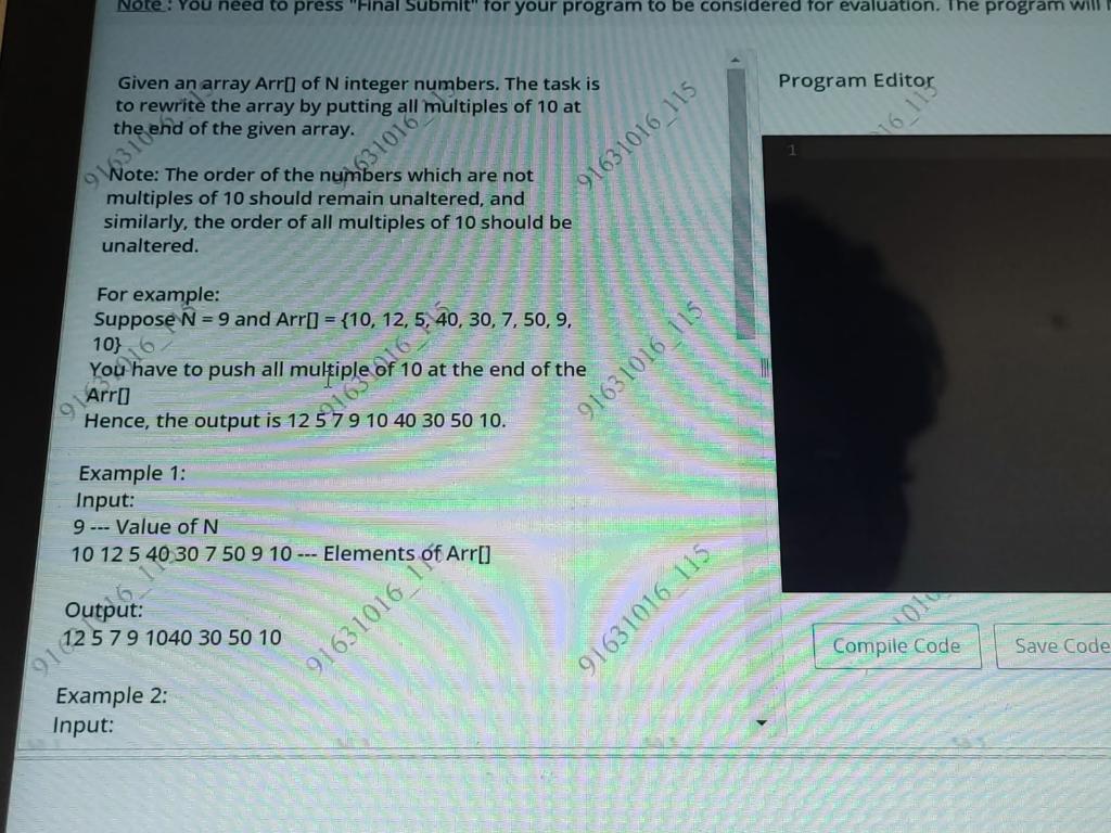 Solved Note: You need to press "Final Submit" for your | Chegg.com