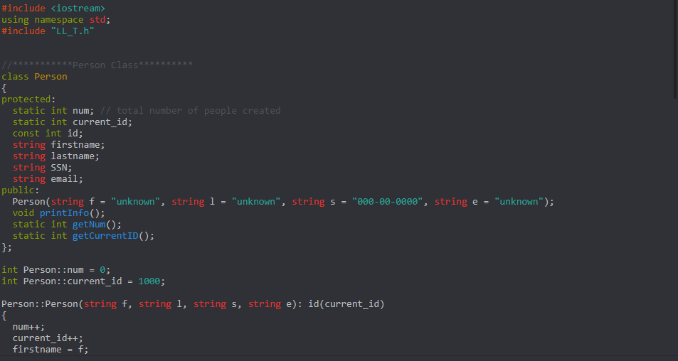 C++ PLEASE Lab on virtual functions | Chegg.com