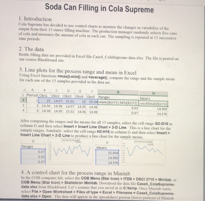 Soda Can Filling in Cola Supreme 1. Introduction Cola | Chegg.com