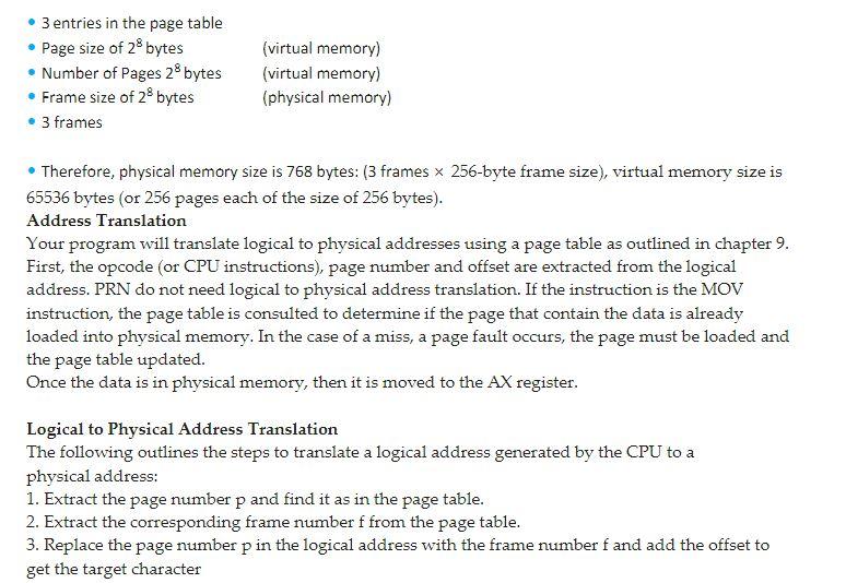 Solved Frames 0 Data 1 Data Designing a Virtual Memory | Chegg.com
