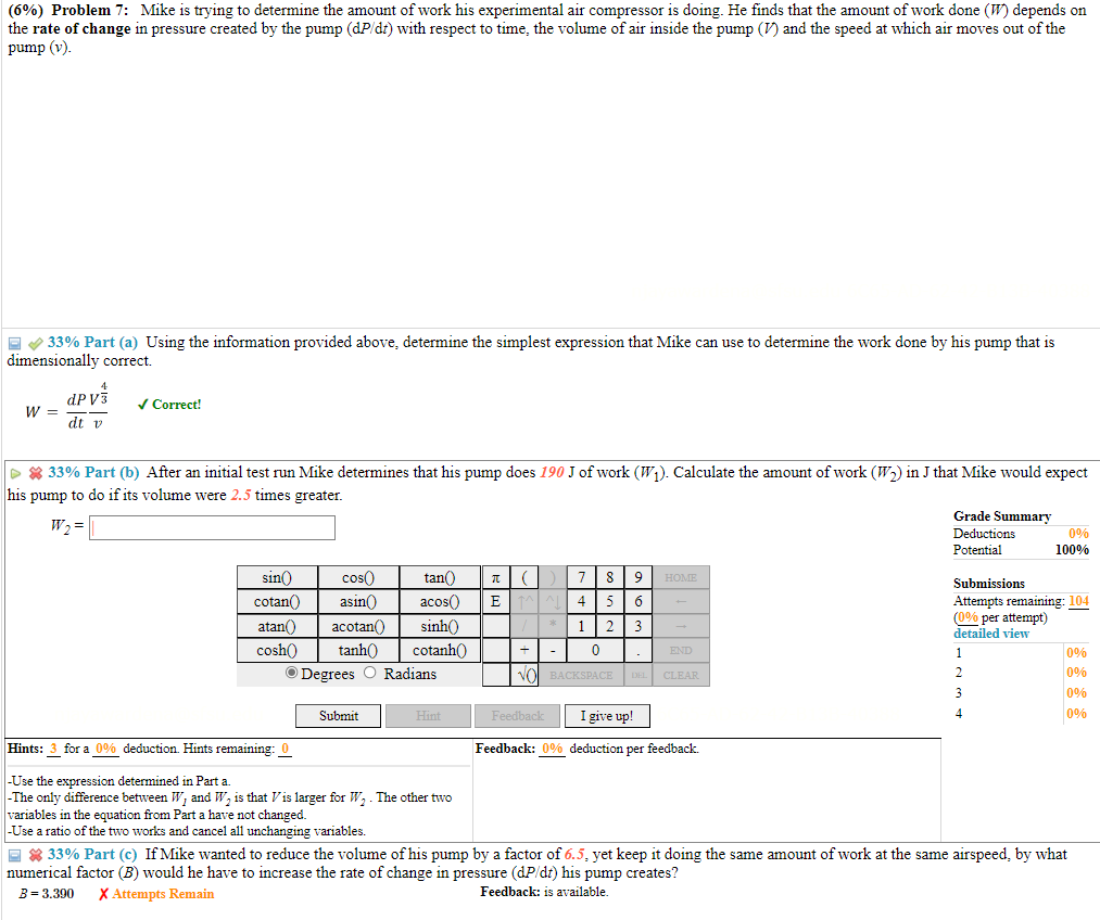 Solved (6%) Problem 7: Mike is trying to determine the | Chegg.com