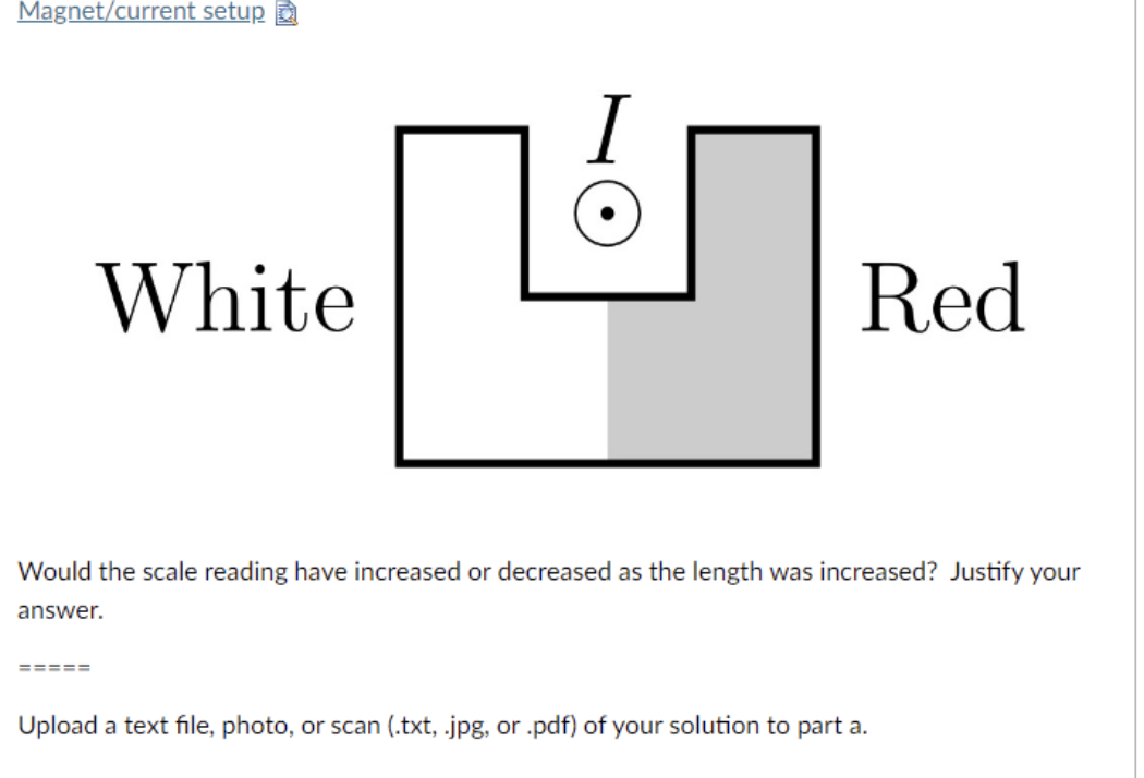 Solved In The Magnetic Field Lab A K A Current Balance Chegg