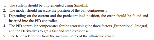 Solved Please I want the Model-Based PID Ball Balancing | Chegg.com