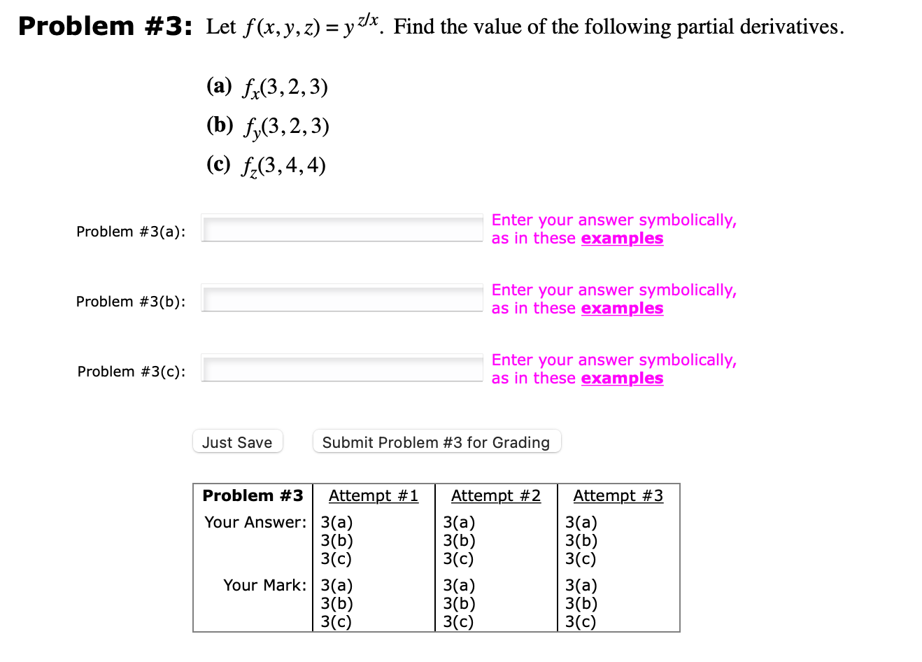 Solved Solve ALL PARTS A B & CANswer should be in fractions | Chegg.com