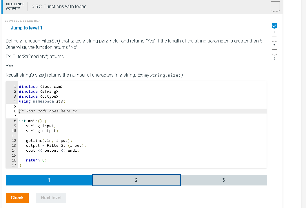 Solved CHALLENGE ACTIVITY 6.5.3: Functions with loops. | Chegg.com