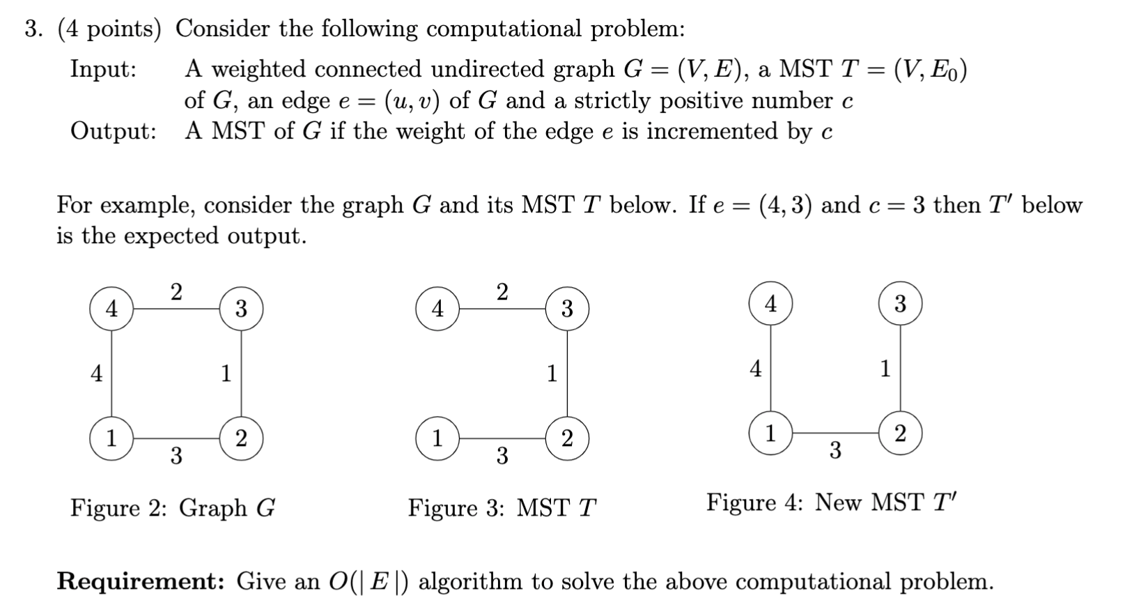 3. (4 points) Consider the following | Chegg.com