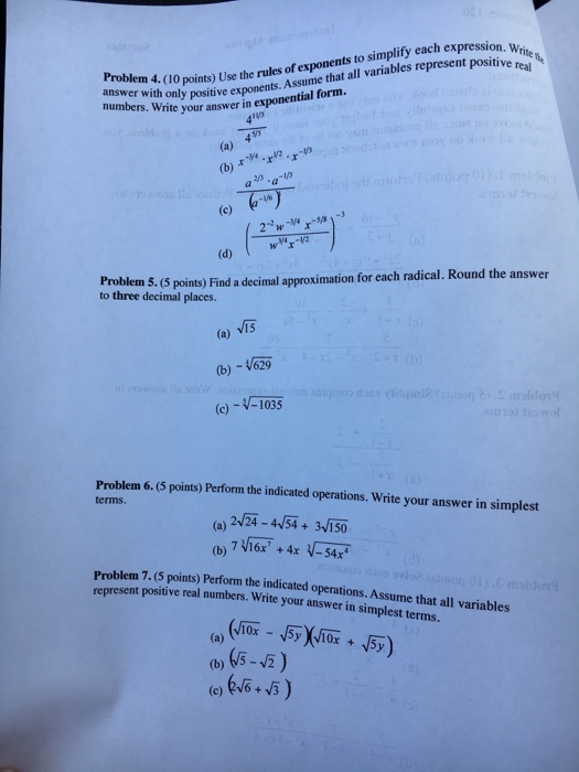 Solved Use the rules of exponents to simplify each | Chegg.com