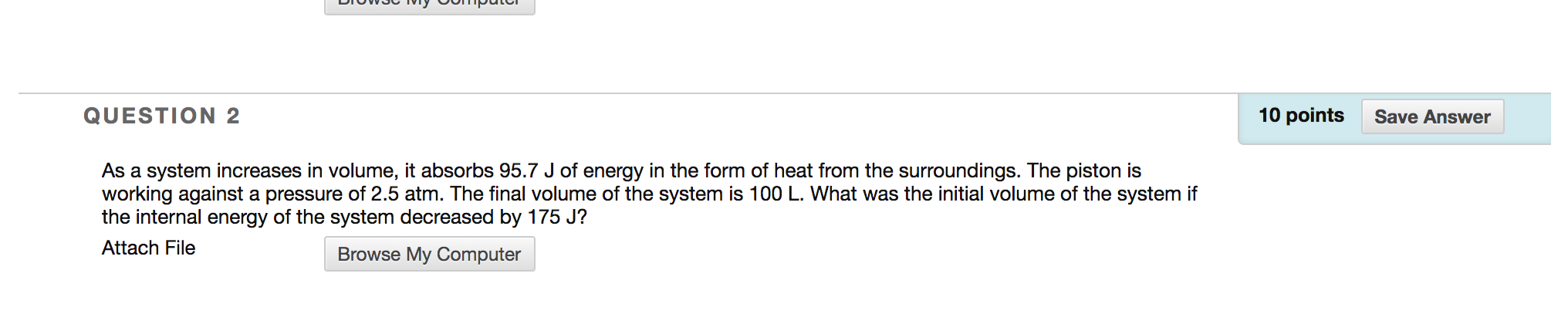 Solved QUESTION 2 10 points Save Answer As a system | Chegg.com