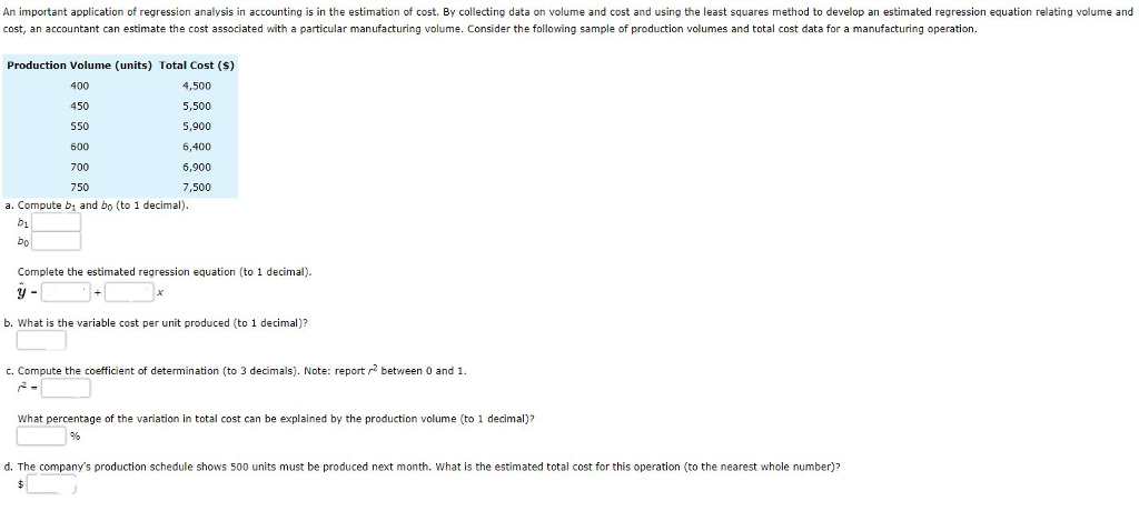 Solved An important application of regression analysis in | Chegg.com