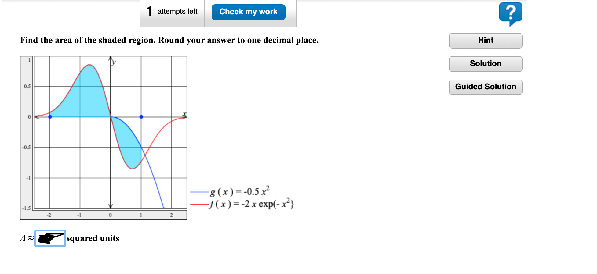 Solved 2 attempts left Check my work ? Find the area of the | Chegg.com