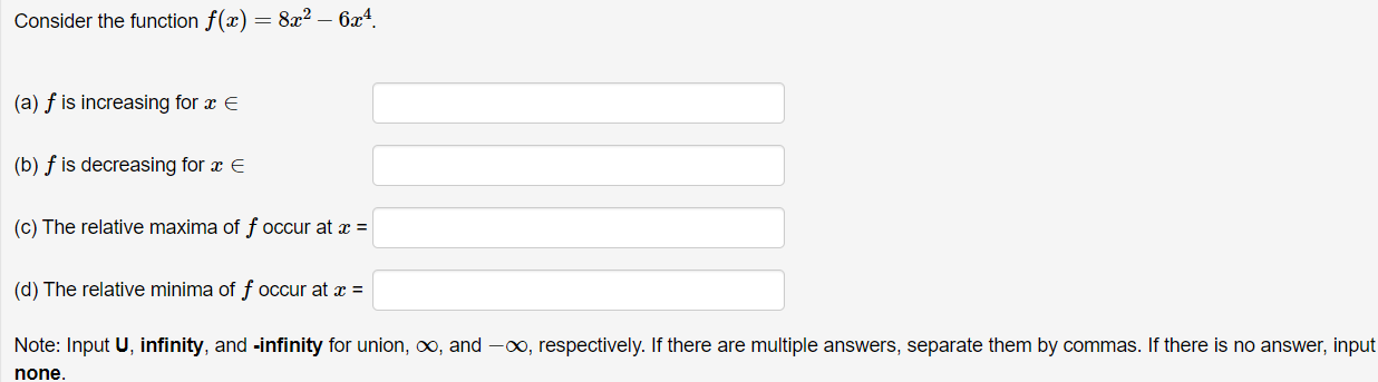 Solved Find the location of the absolute extrema of | Chegg.com