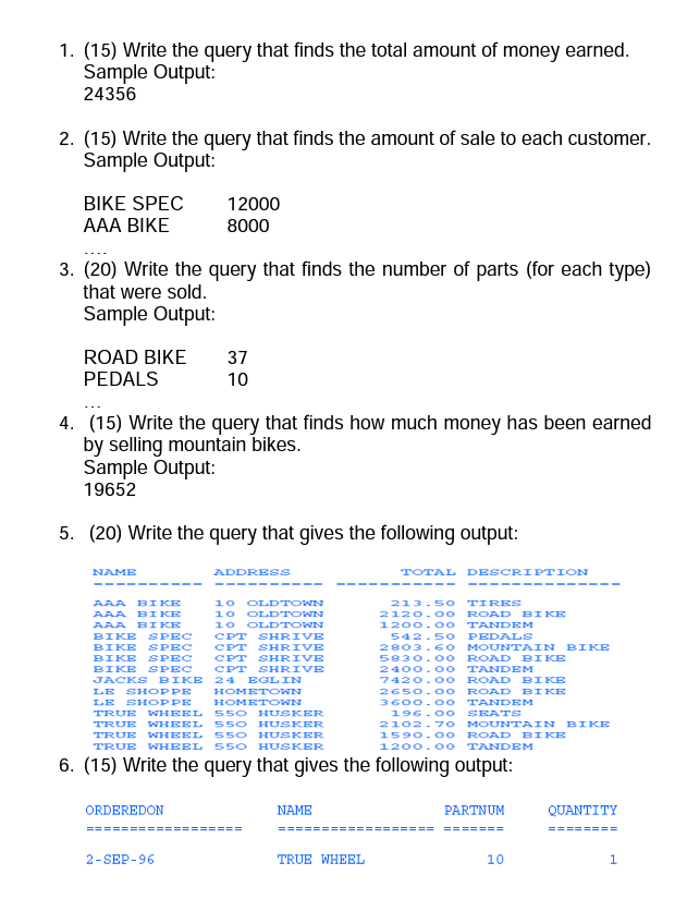 Solved Customer (Primary Key: NAME) Part (Primary Key: | Chegg.com