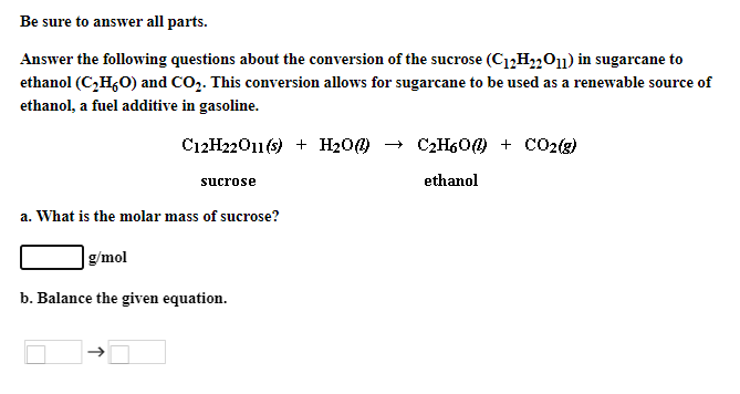 Solved Be sure to answer all parts. What is the mass in | Chegg.com