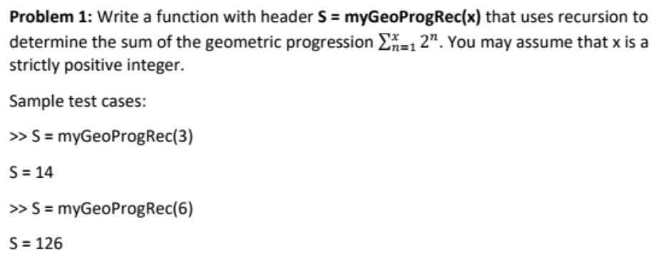Solved Note: Please make sure to do it by Recursion in | Chegg.com