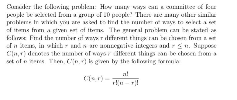 Solved Consider The Following Problem: How Many Ways Can A | Chegg.com