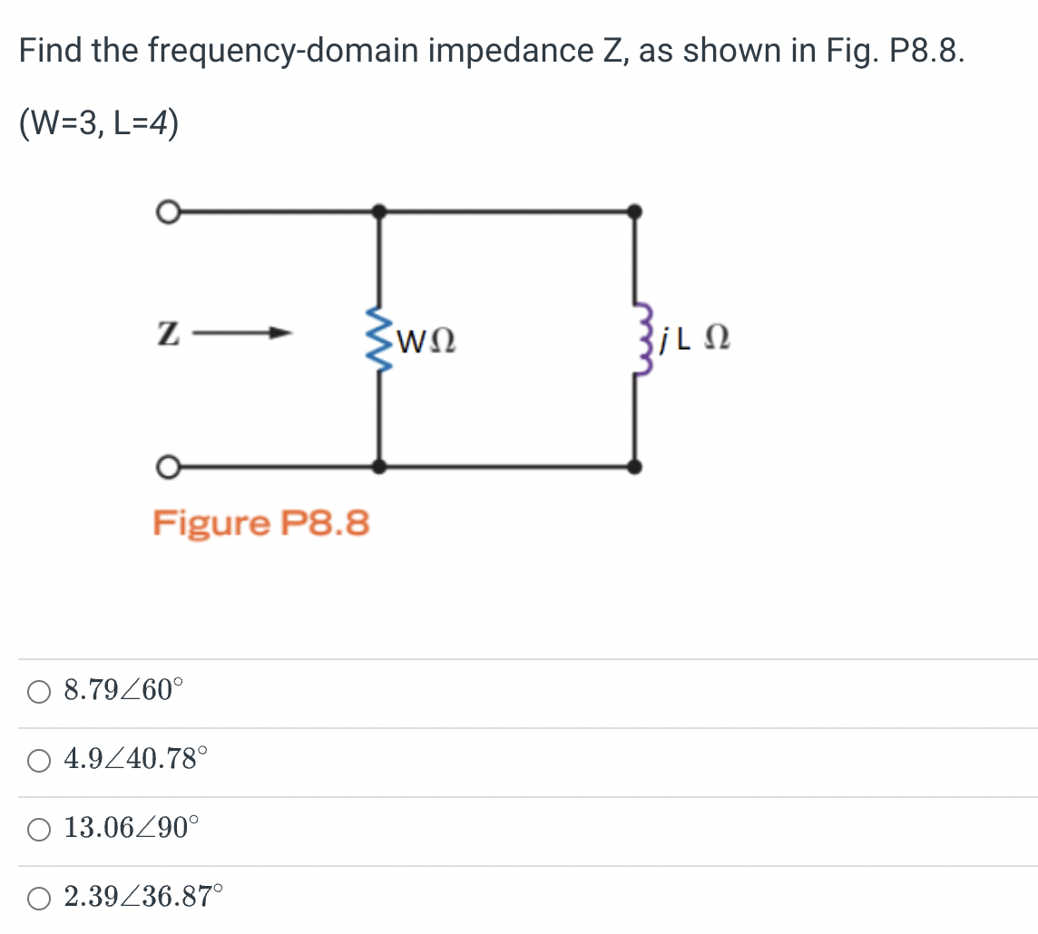 Solved Find the frequencydomain impedance Z, as shown in