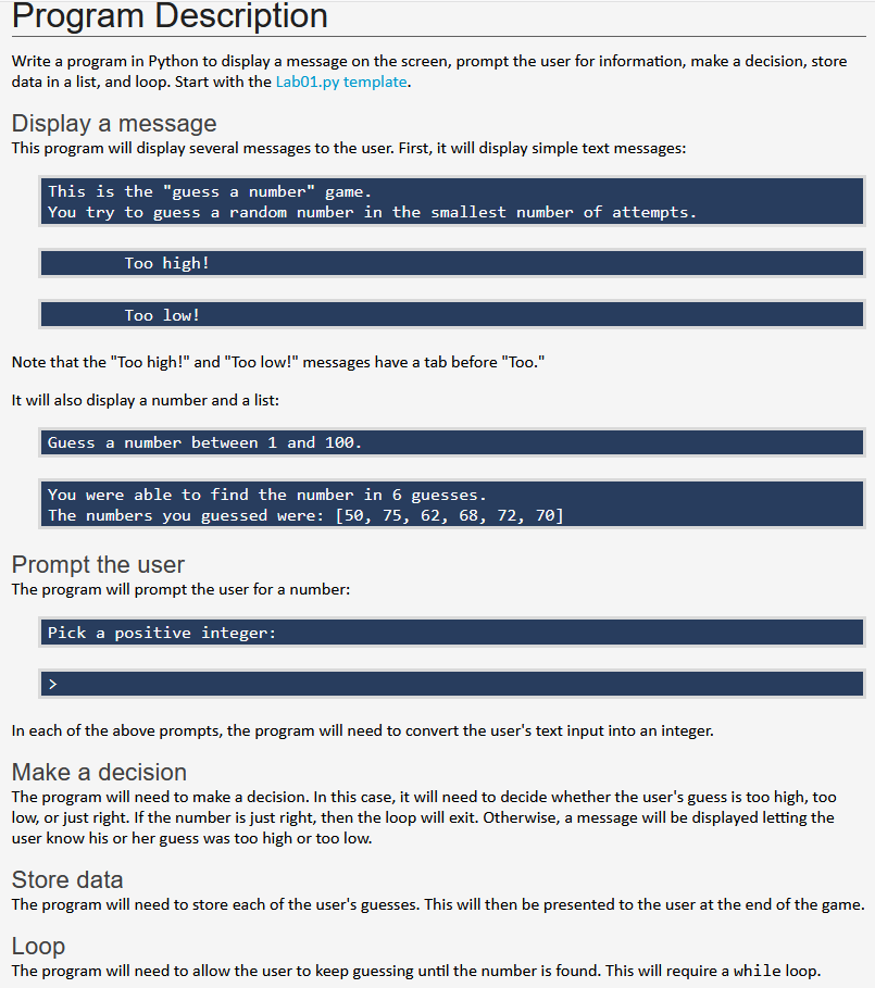 Solved Program Description Write a program in Python to | Chegg.com