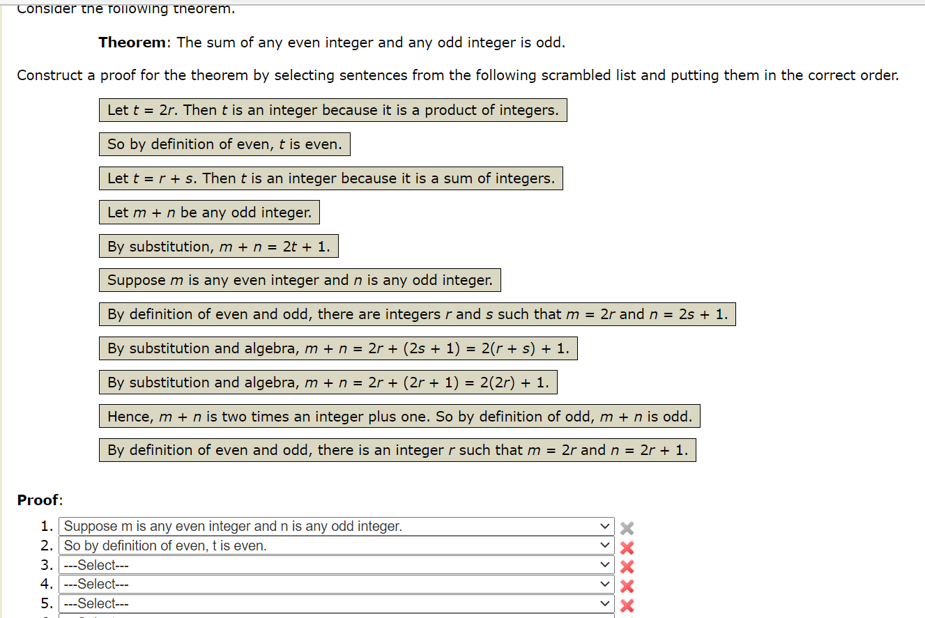 Solved Consider The Following Theorem. Theorem: The Sum Of | Chegg.com