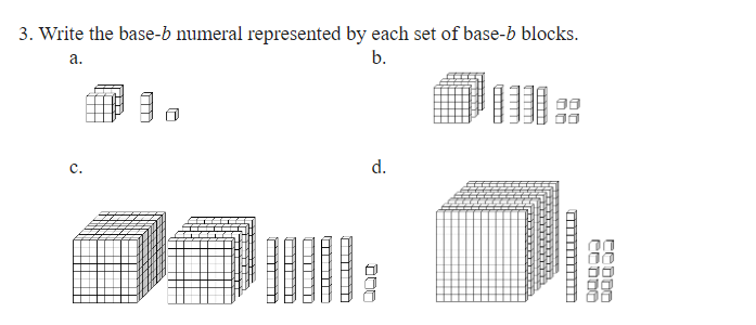 Solved Write the base- b ﻿numeral represented by each set of | Chegg.com