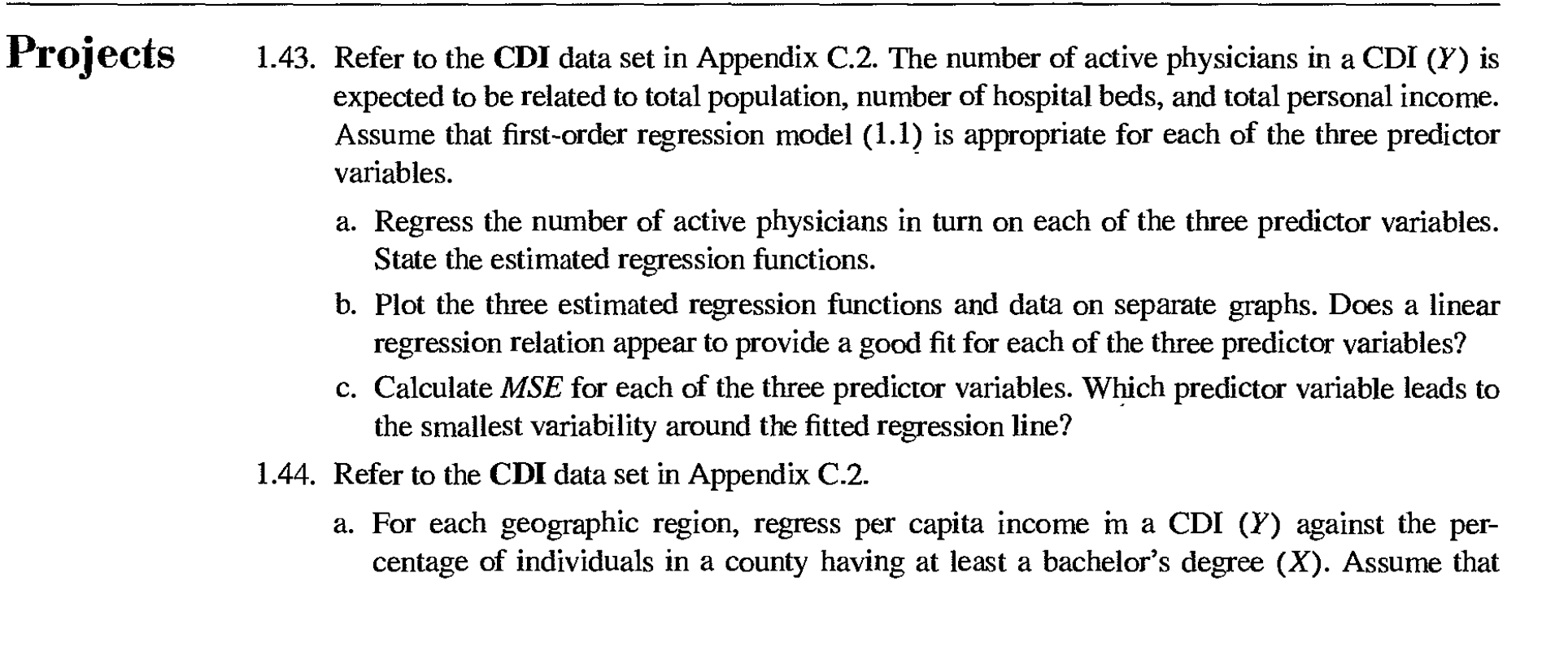 First Order Regression first-order regression model (1.1) is appropriate for | Chegg.com