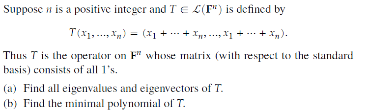Solved Suppose n is a positive integer and T∈L(Fn) is | Chegg.com
