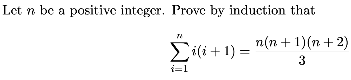 Solved Let n be a positive integer. Prove by induction that | Chegg.com