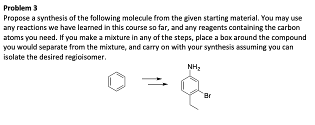 Solved Problem 3 Propose a synthesis of the following | Chegg.com