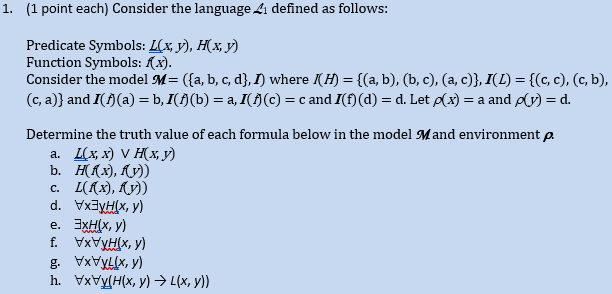 1 1 Point Each Consider The Language 41 Defined Chegg Com