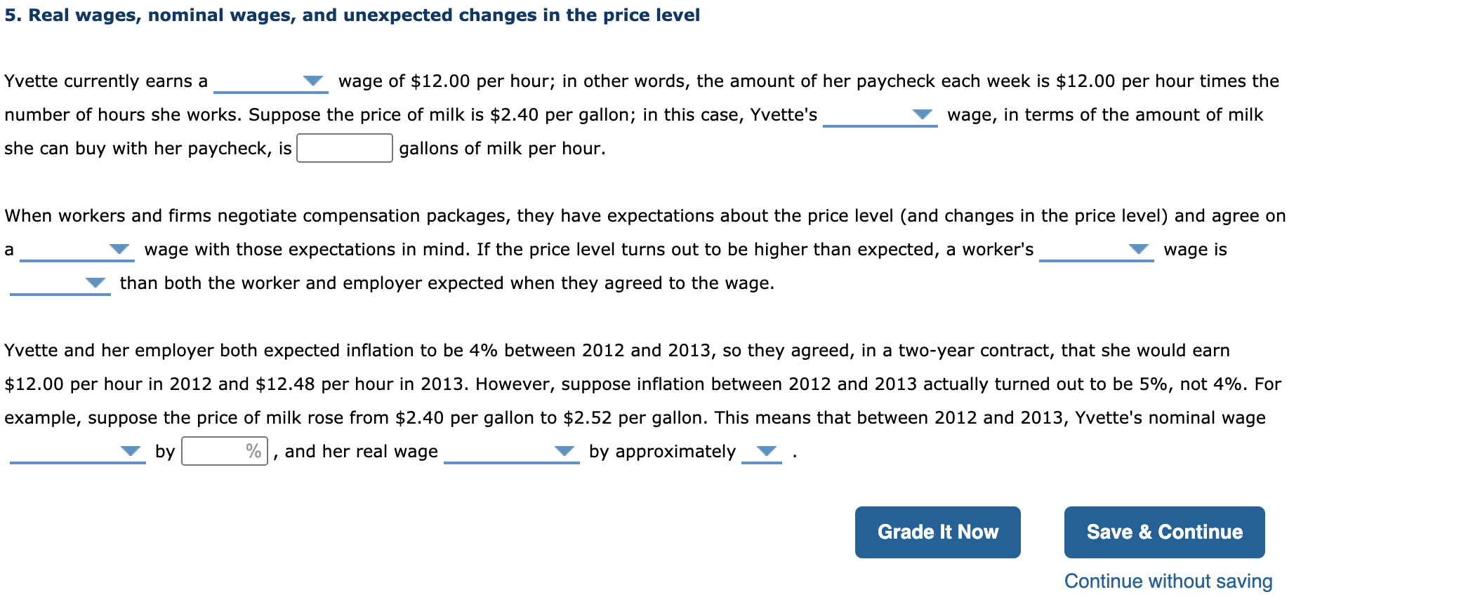 assignment 12. quiz 2 wages