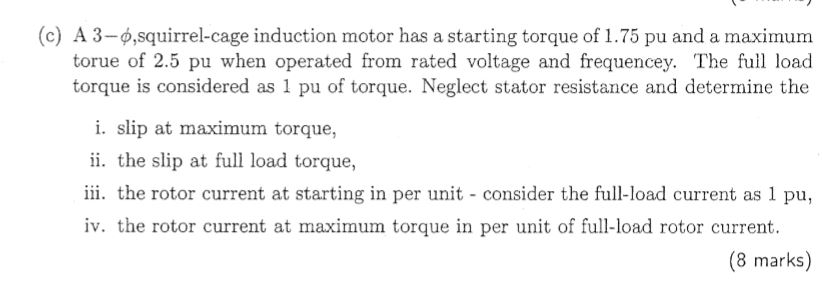 What is the difference between maximum torque and full load torque