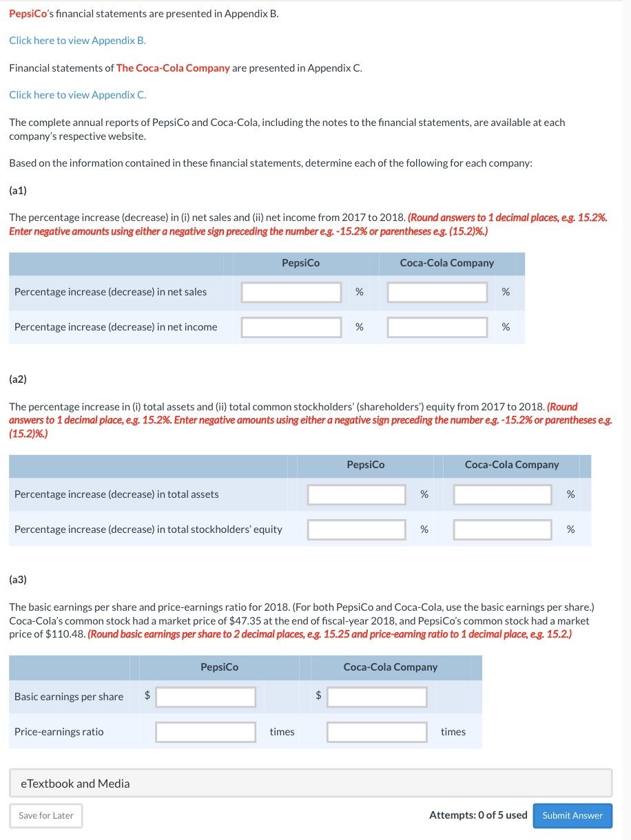 Solved PepsiCo's Financial Statements Are Presented In | Chegg.com