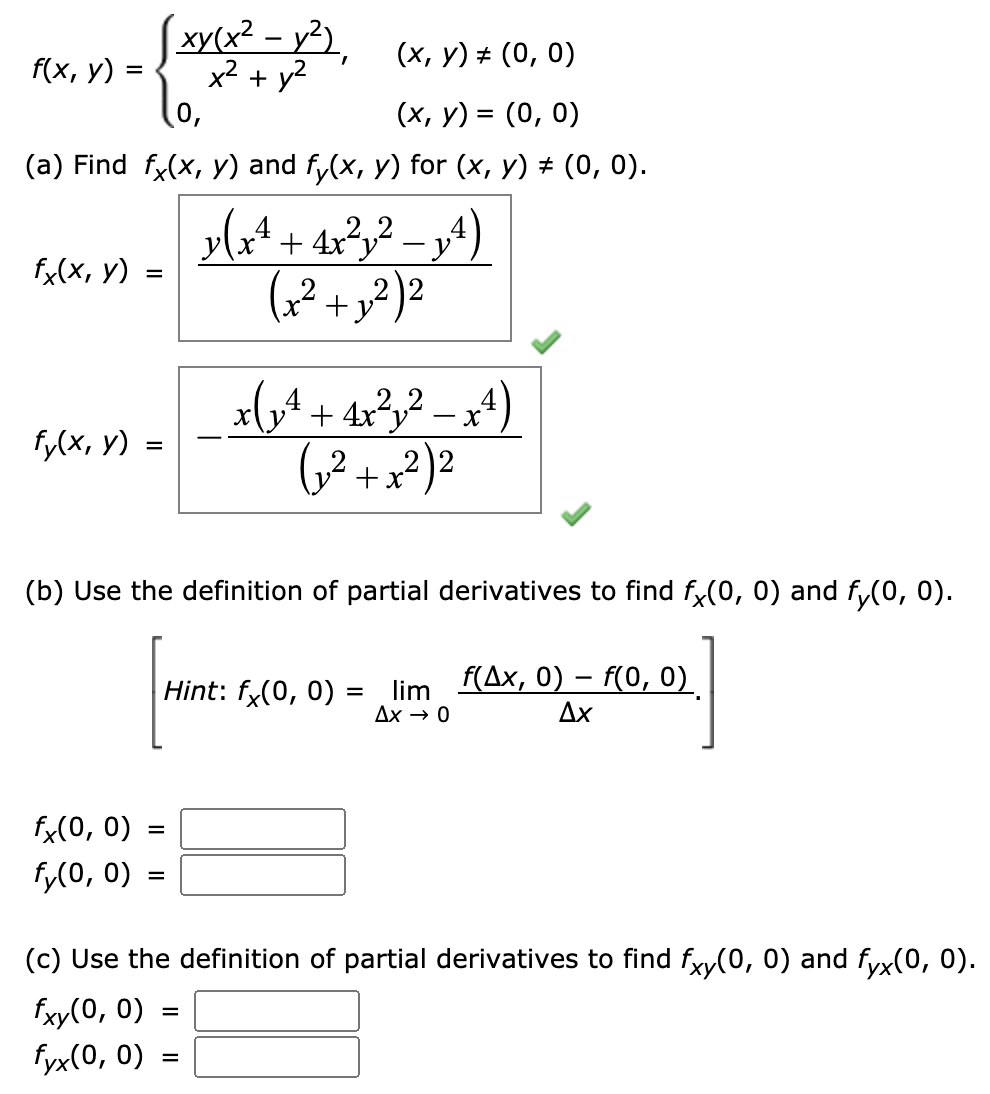 Solved S Xy X2 Y2 X Y 0 0 F X Y X Y 0 X Chegg Com