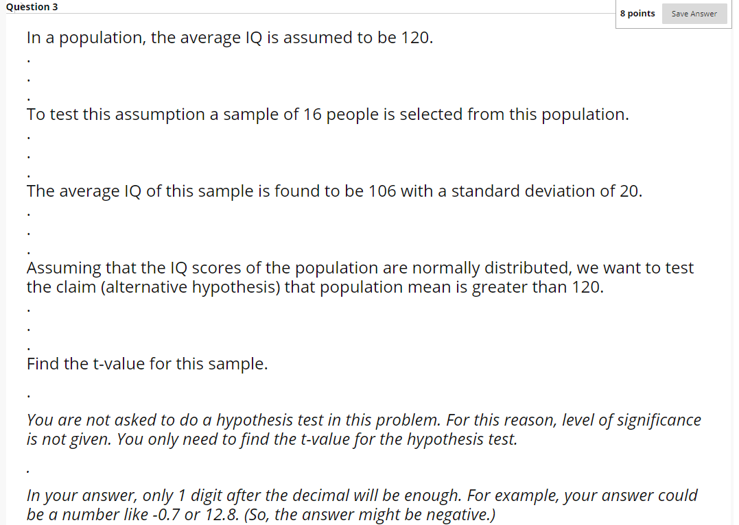 Solved Question 3 8 points Save Answer In a population, the | Chegg.com