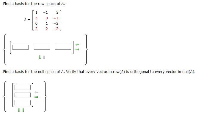 Solved Find a basis for the row space of A.Find a basis for | Chegg.com