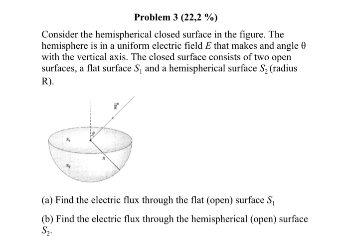 Solved Problem 3 22 2 Consider the hemispherical closed